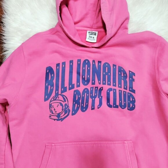 Billionaire Boys Club Pink Cotton Blend Hoodie Pullover Sweatshirt Men's XL - Picture 5 of 11